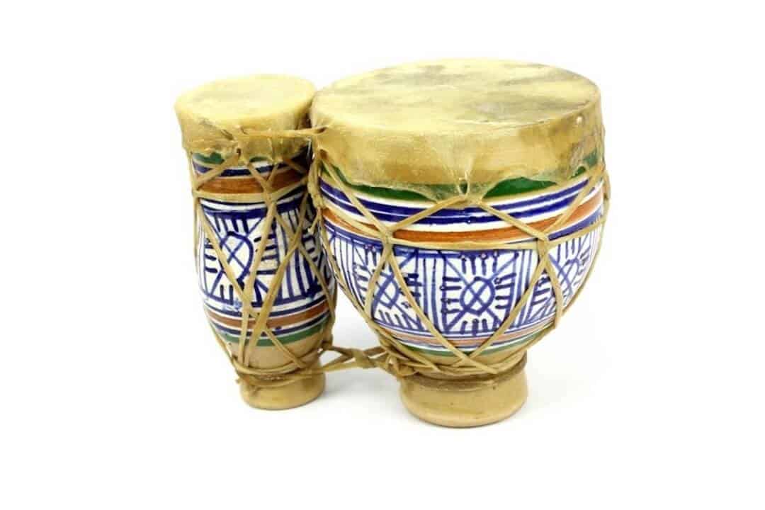 Piel De Tambor De Repuesto - 35x35 Cm, Cuero Natural, Para Bongós Y Percusión, Color Caqui